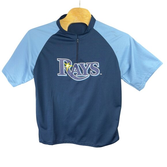 Tampa Bay Rays Shirt Adults XL Navy  Half-Zip Short Sleeve Match Up Promotions - Picture 1 of 13